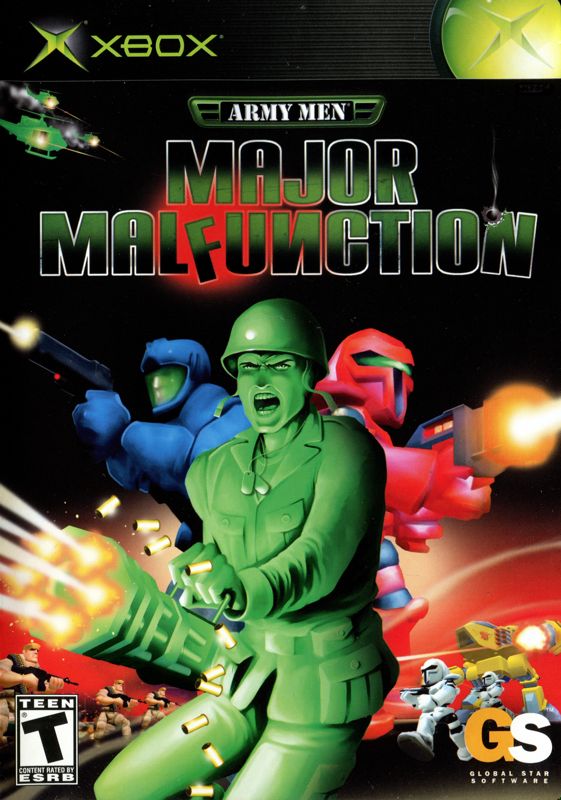 Army Men: Major Malfunction box art for Xbox